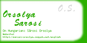 orsolya sarosi business card