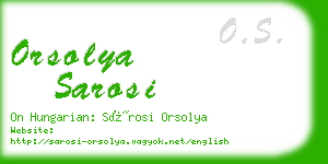 orsolya sarosi business card